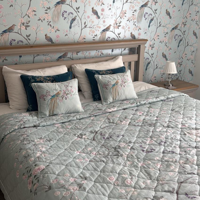 Dorma Blue Bedspread & Pillows set