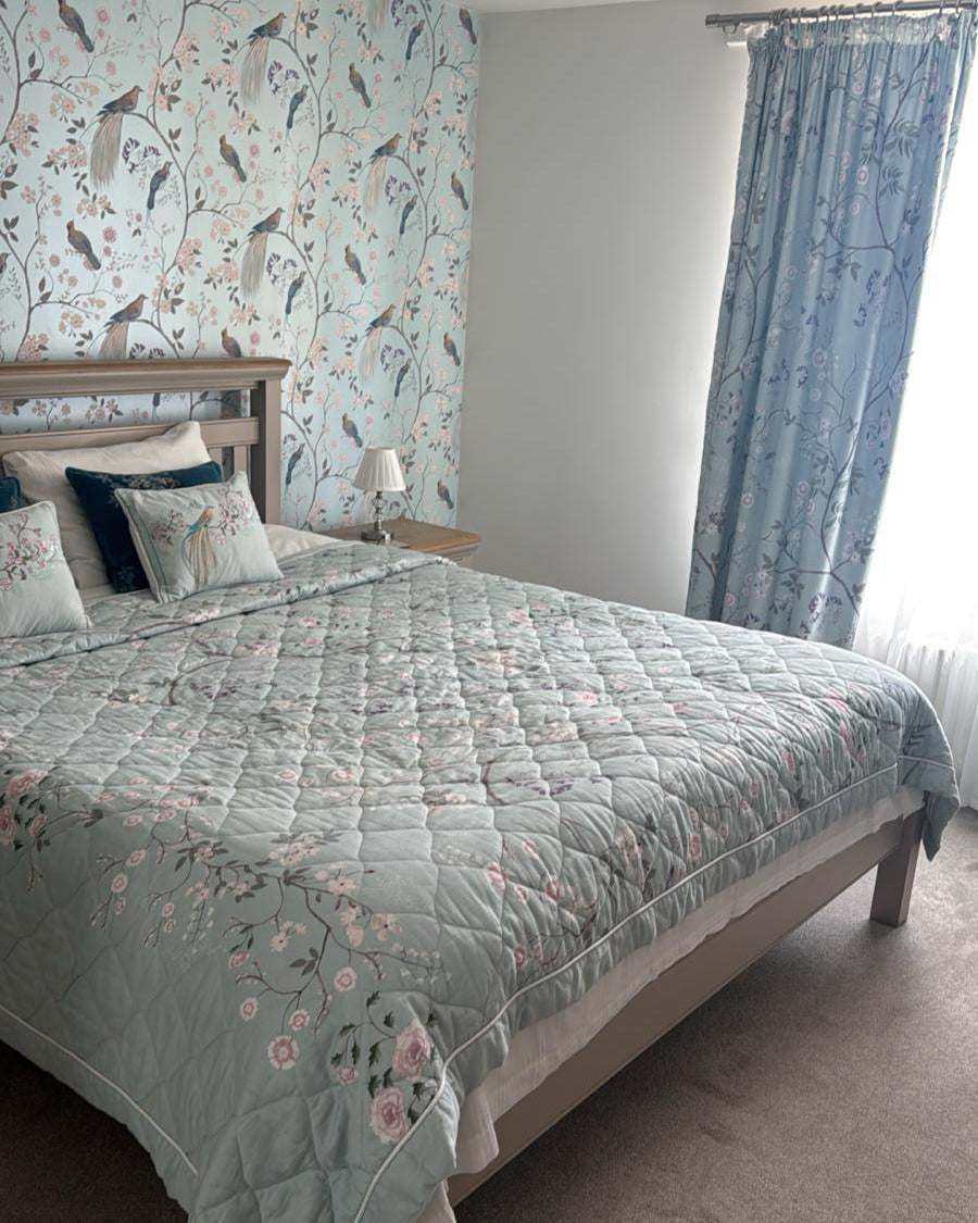 Dorma Blue Bedspread & Pillows set
