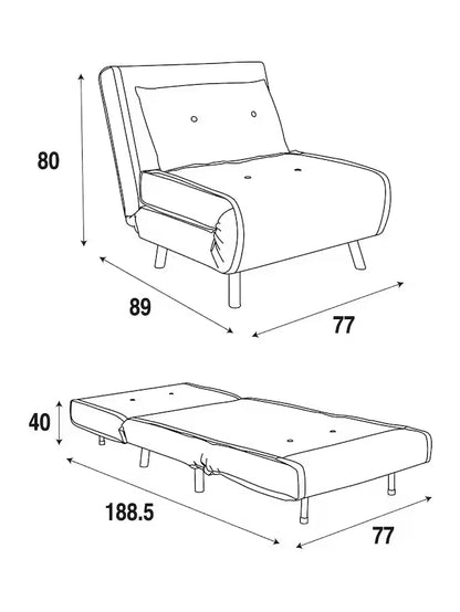 Haru Single 1 Seater Sofa Bed
