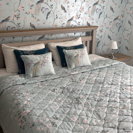 Dorma Blue Bedspread & Pillows set